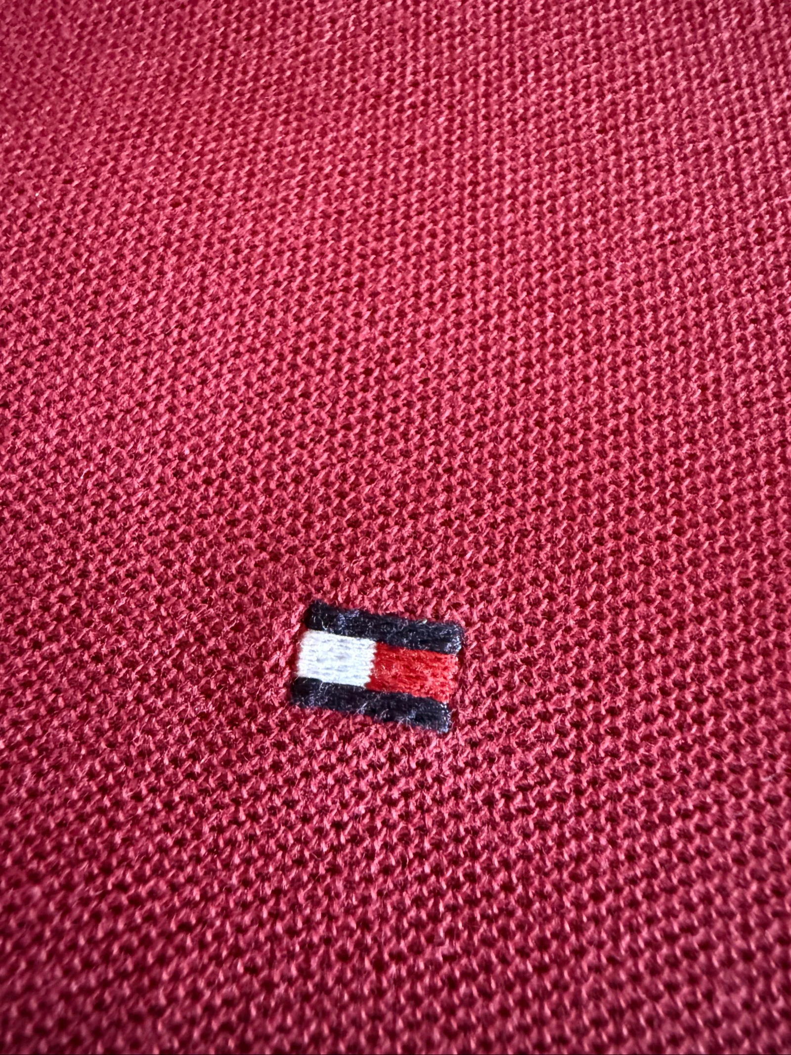 Rode Tommy Hilfiger polo voor heren M Custom Fit – 100% katoen – photo 9